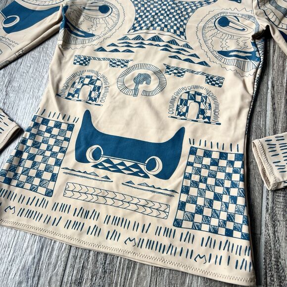 Maison Martin Margiela Paris x H&M Tattoo Print Long Sleeve Top Sz 6 NWT #105 - Picture 11 of 12